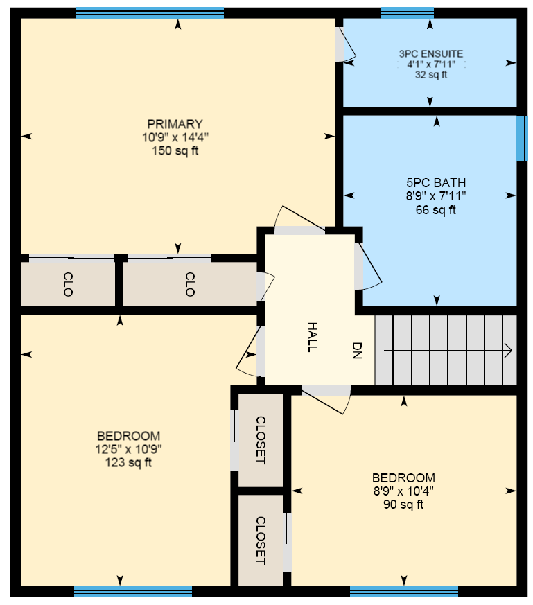 Second Floor Plan 210 Canterbury Place SW Calgary